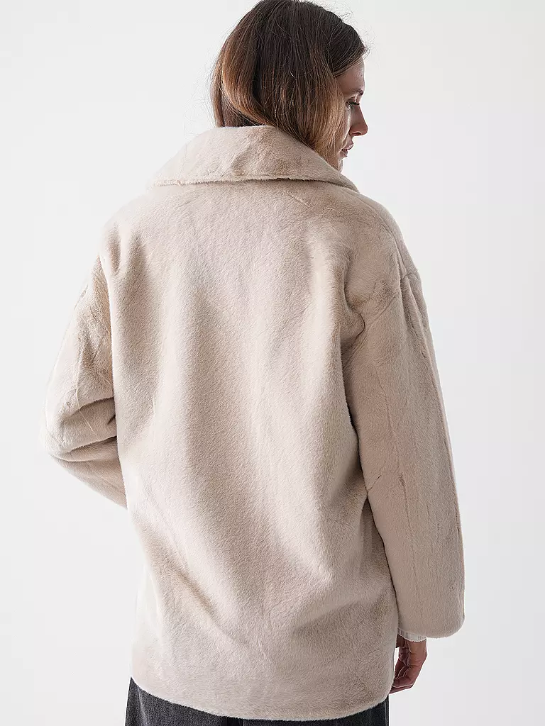 PRIDE TO BE | Jacke in Felloptik HEDA | beige