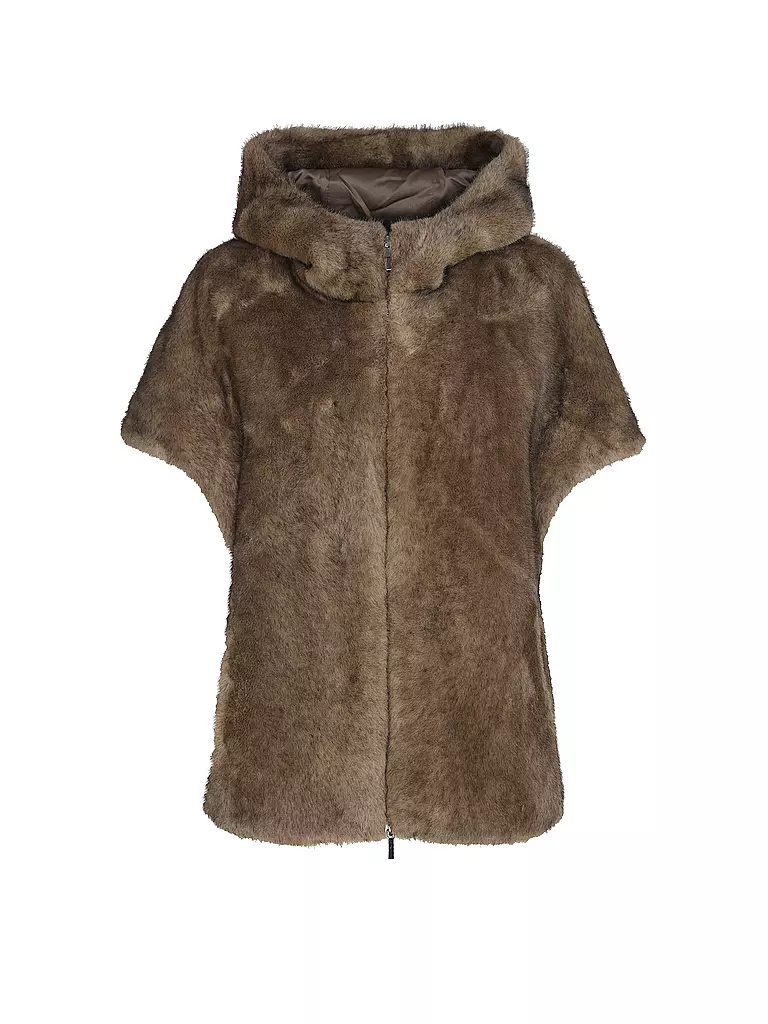 PRIDE TO BE | Jacke in Felloptik HOLA | braun