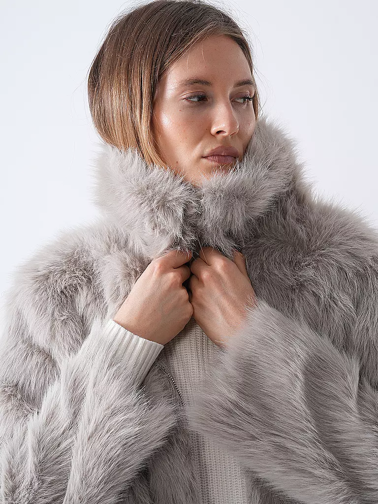 PRIDE TO BE | Jacke in Felloptik NEW XANA FAKE TOSCANA | grau