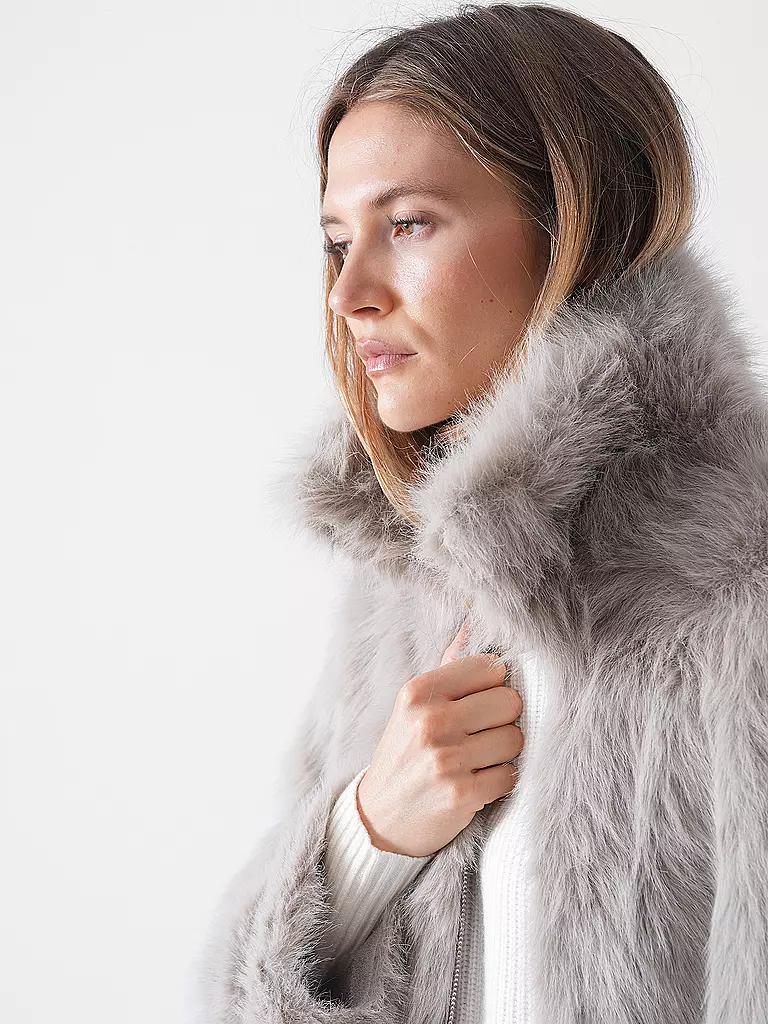 PRIDE TO BE | Jacke in Felloptik NEW XANA FAKE TOSCANA | grau