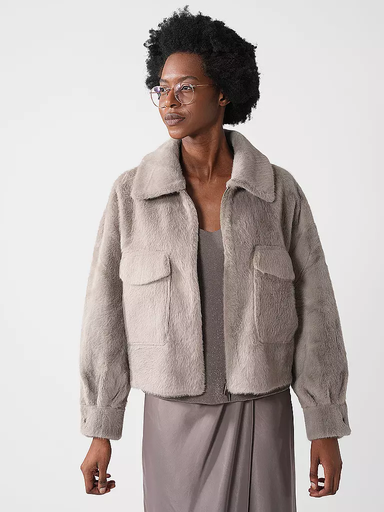 PRIDE TO BE | Jacke in Felloptik VANA | beige