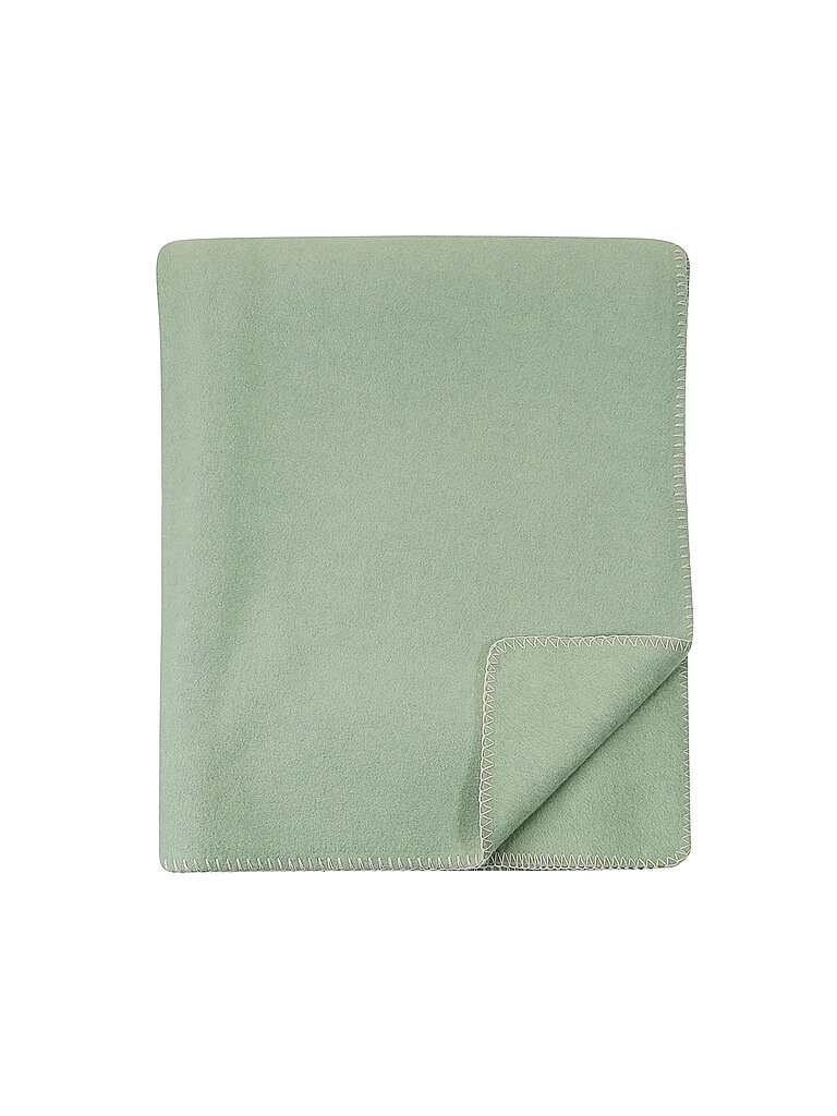 Wohndecke - Plaid FLEECE 160x200cm Secret Salbei hellgrün baby