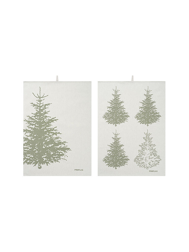 PROFLAX | Geschirrtuch 2-er Pkg. 50x70cm Tannenbaum | olive