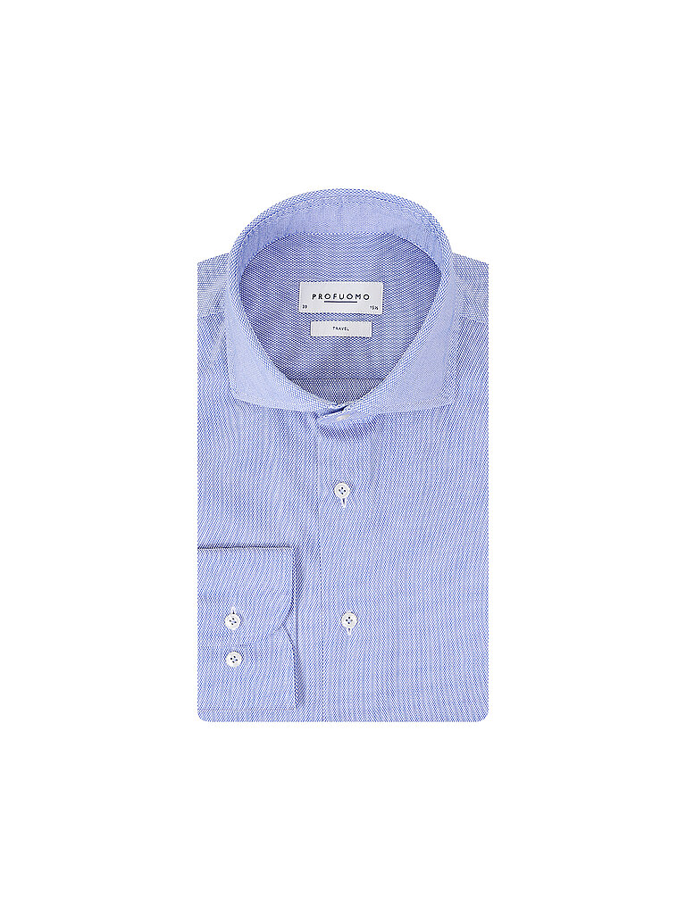 PROFUOMO Hemd Travel blau | 44