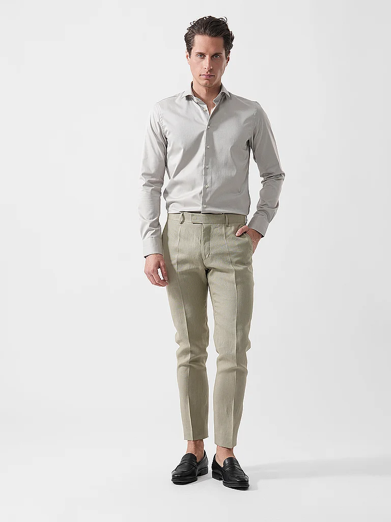 PROFUOMO Hemd Slim Fit olive   39 herren 2