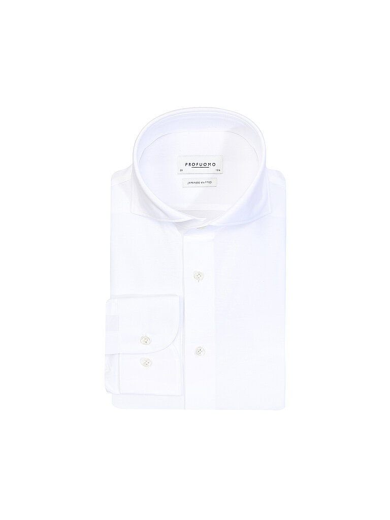 PROFUOMO Hemd Japanese Knitted weiss | 37