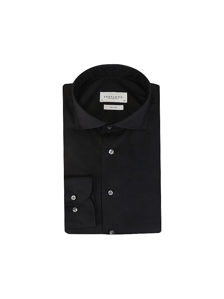 Hemd Slim Fit schwarz 38 herren