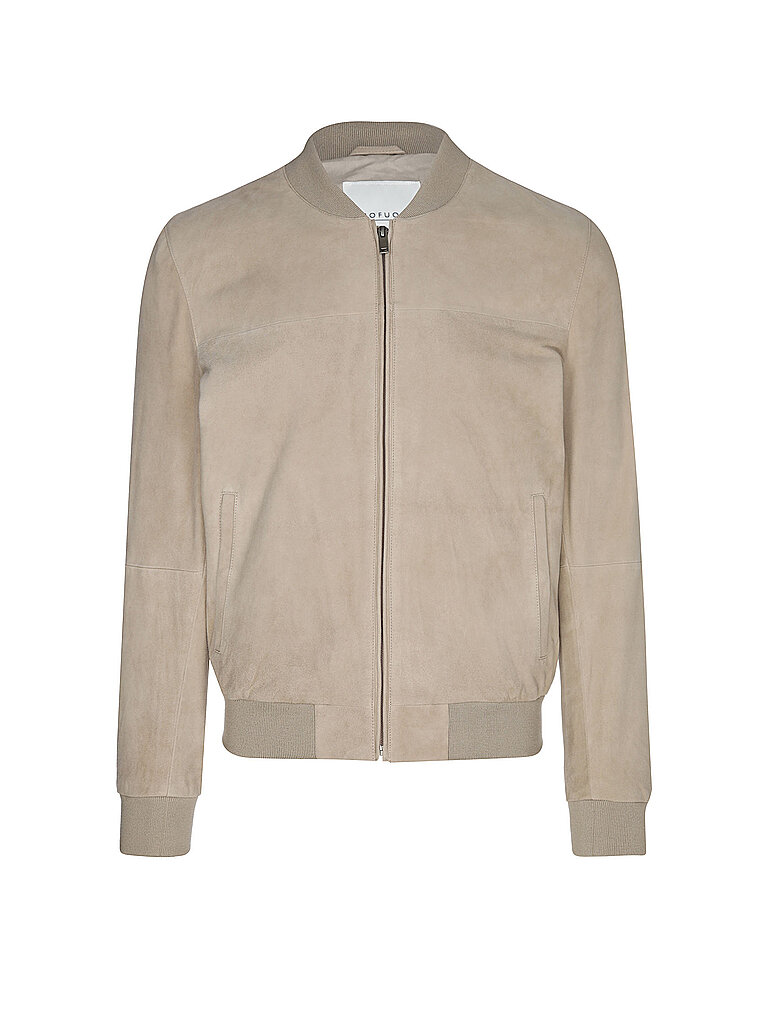 Lederjacke beige 48 herren