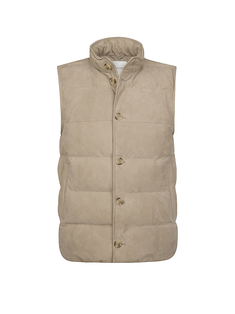 Steppgilet beige 50 herren
