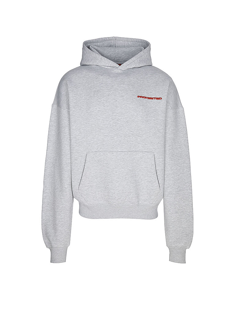PROHIBITED Kapuzensweater - Hoodie hellgrau | L