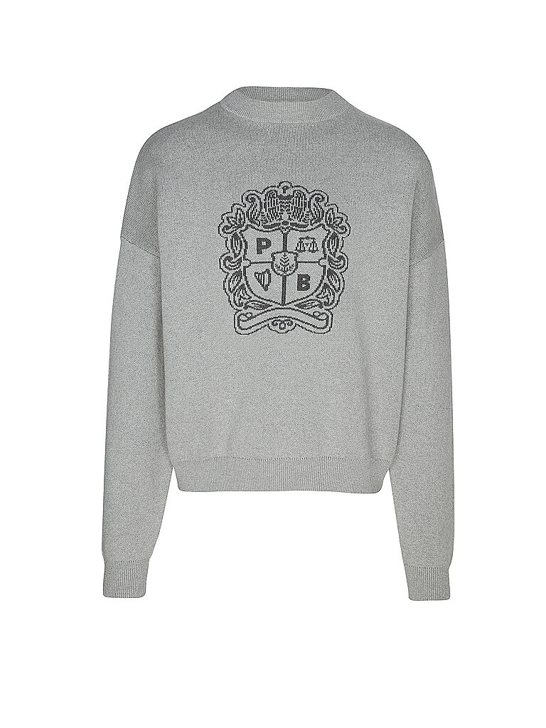 PROHIBITED Pullover EMBLEM KNIT grau | M