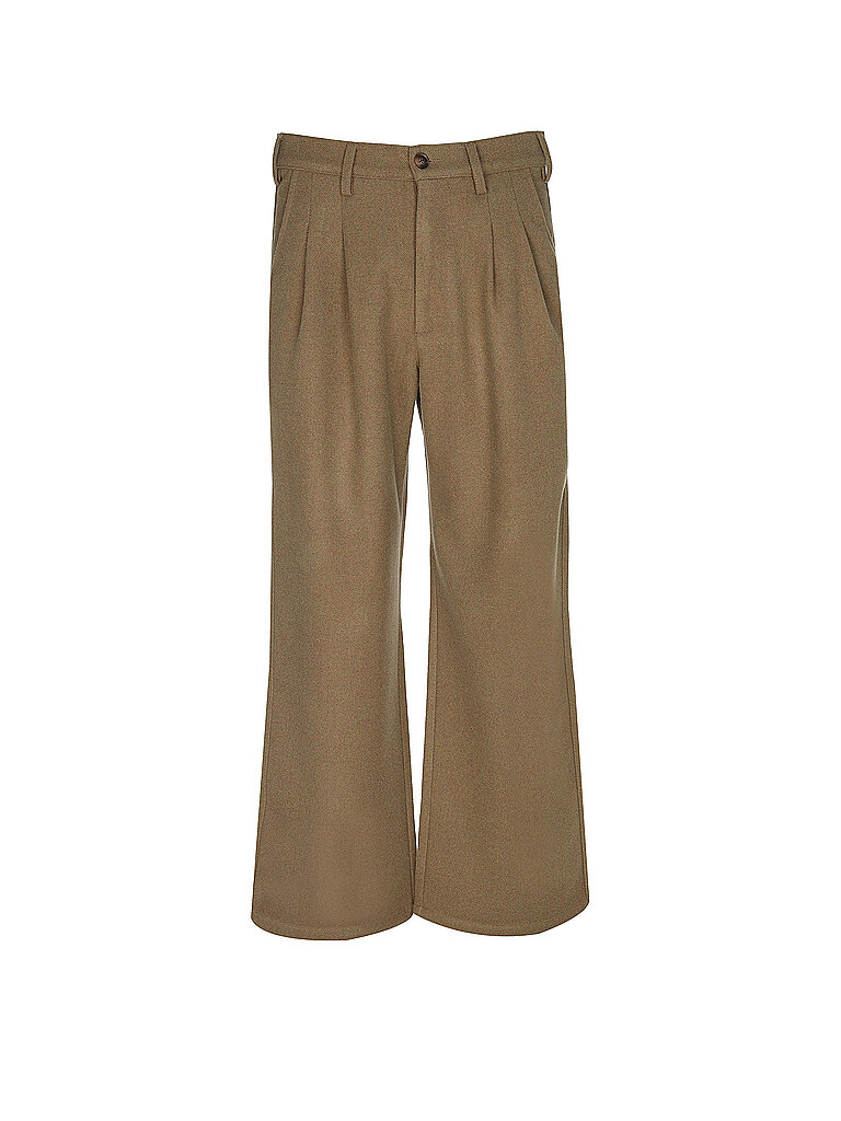 Hose DOUBLE PLEATED CLUB PANTS camel 32 herren