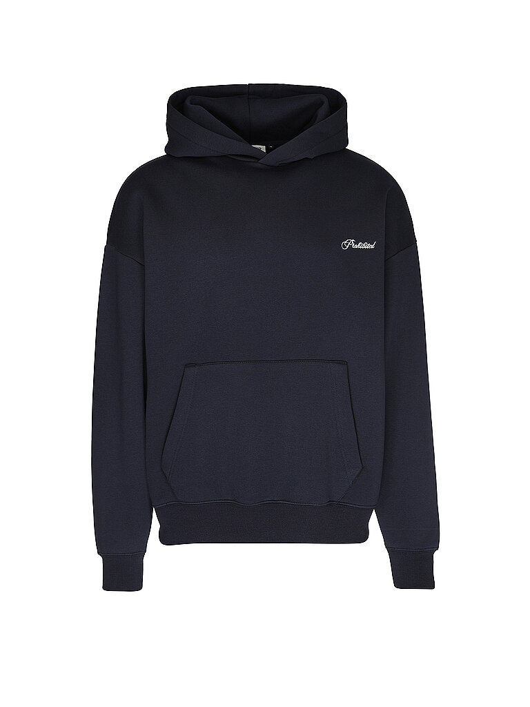 PROHIBITED Kapuzensweater - Hoodie dunkelblau | M