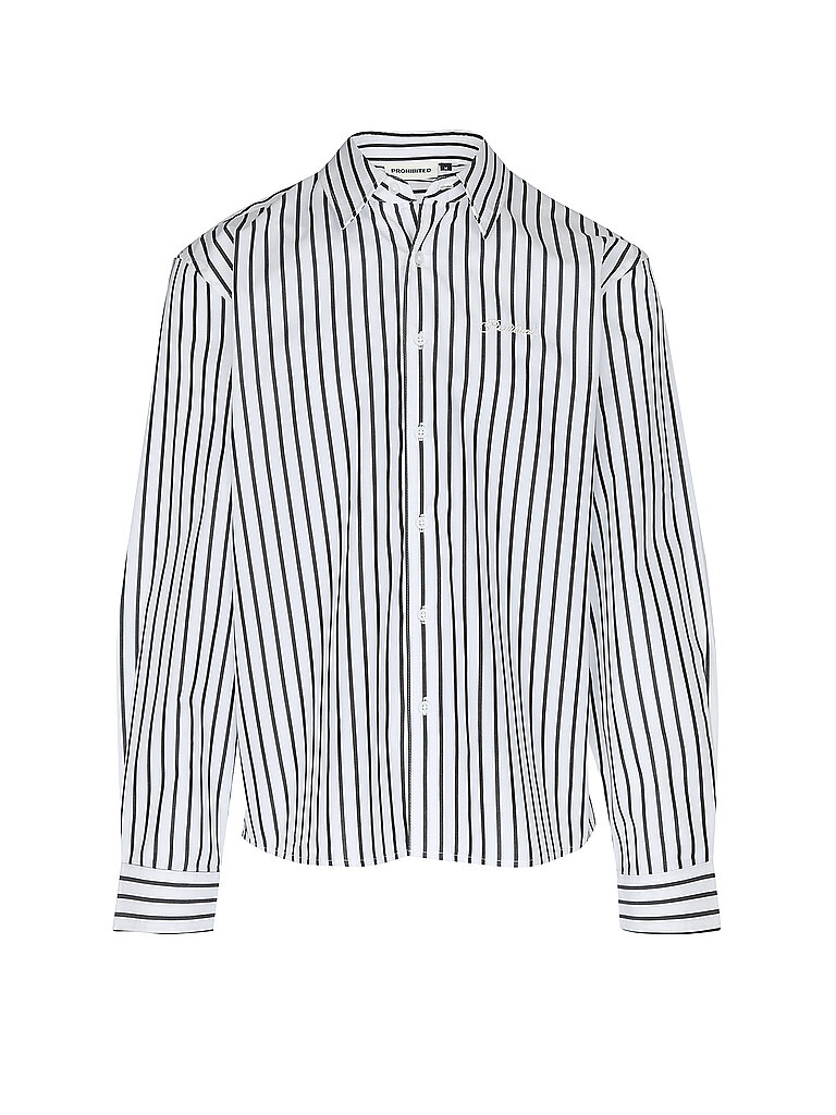 PROHIBITED Hemd Regular Fit  weiss | S