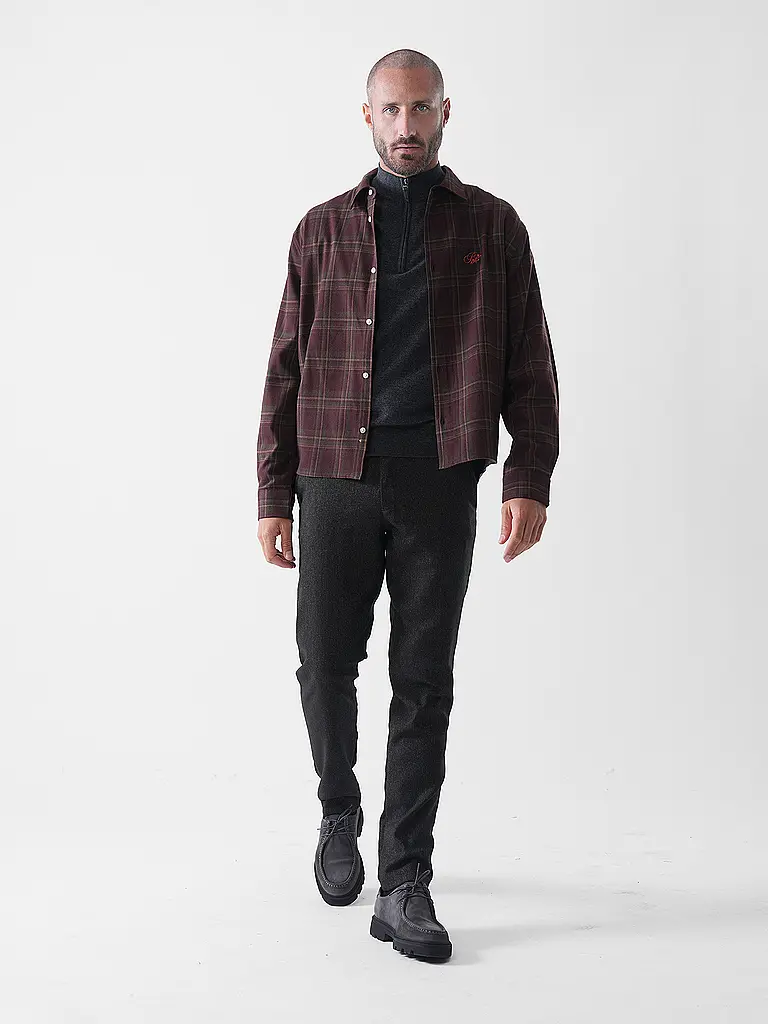 PROHIBITED | Flanellhemd Regular Fit TIMBERER | Dunkelrot