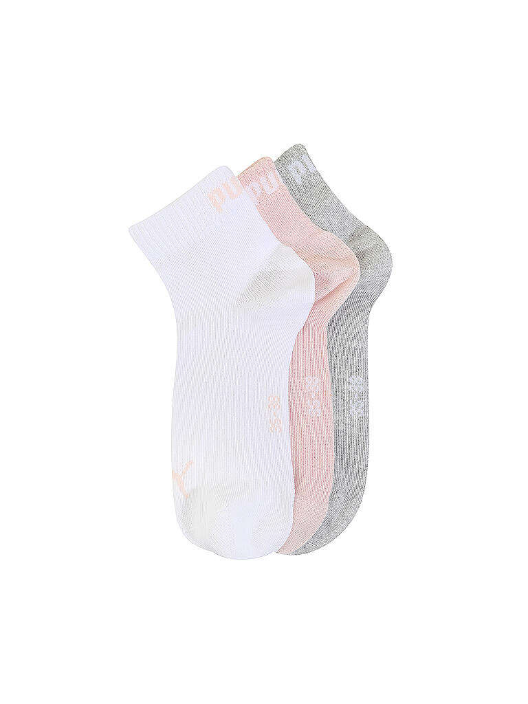 PUMA | Kurzsocken 3er-Pkg. rosa silber weiss | rosa