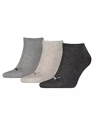 PUMA | Sneakersocken 3-er Pkg.  "Invisible" navy | grau