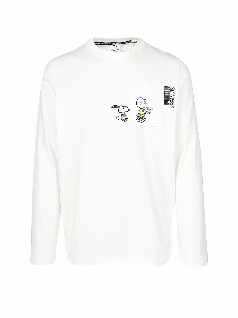 PUMA | x PEANUTS Langarmshirt Regular Fit  | weiß