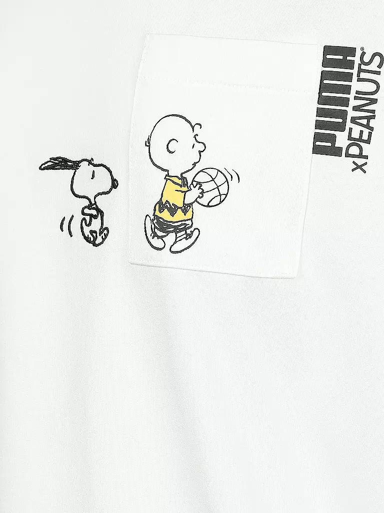 PUMA | x PEANUTS Langarmshirt Regular Fit  | weiß