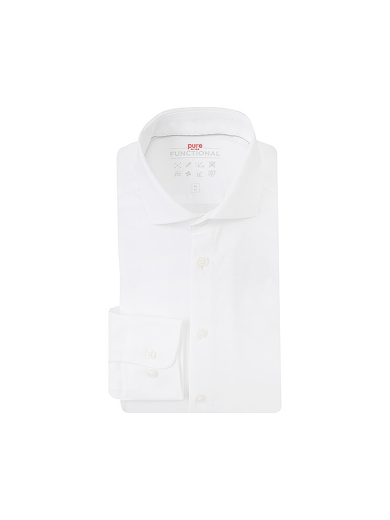 Jerseyhemd Slim Fit weiss 43 herren