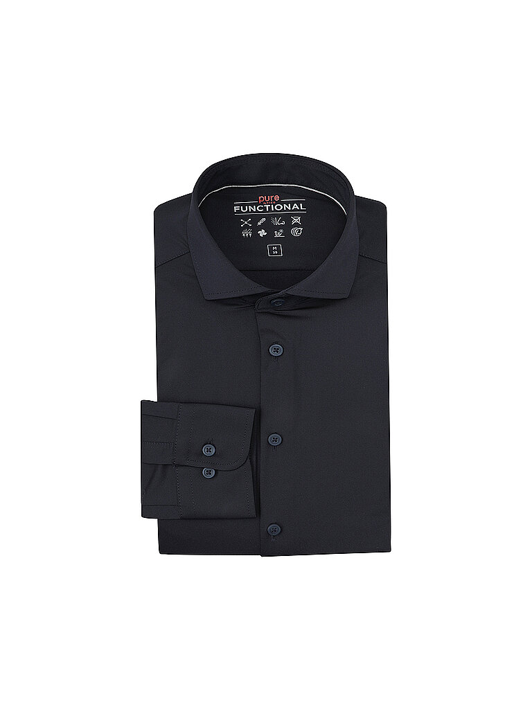 Pure Jerseyhemd Slim Fit  dunkelblau   38 herren