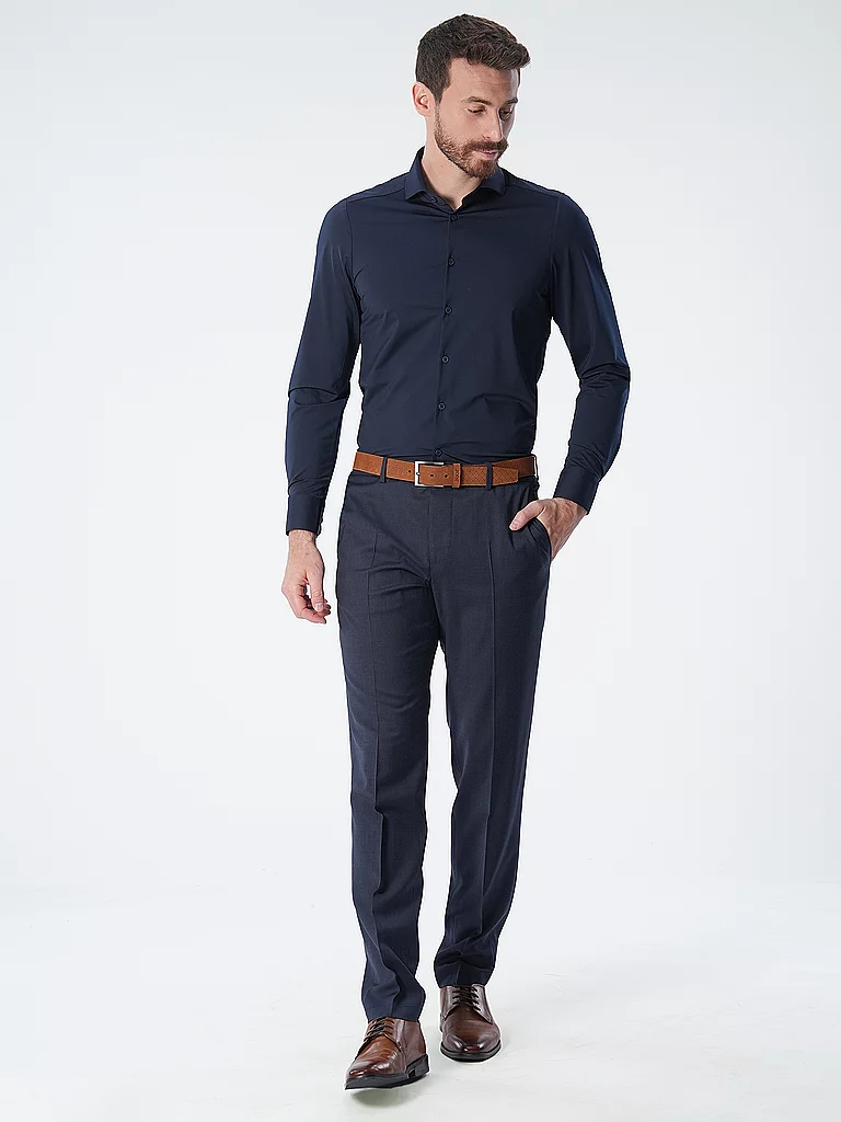 Pure Jerseyhemd Slim Fit  dunkelblau   38 herren 2
