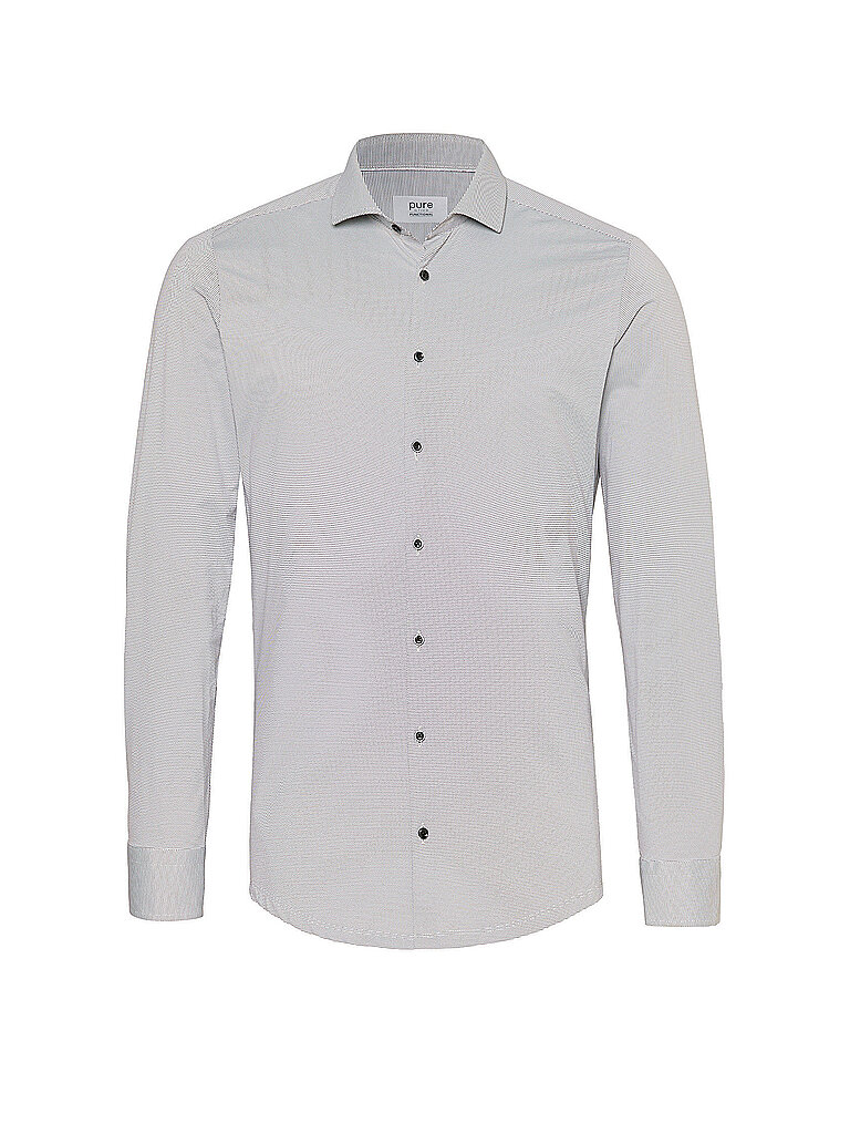 Pure Hemd Slim Fit  braun   40 herren