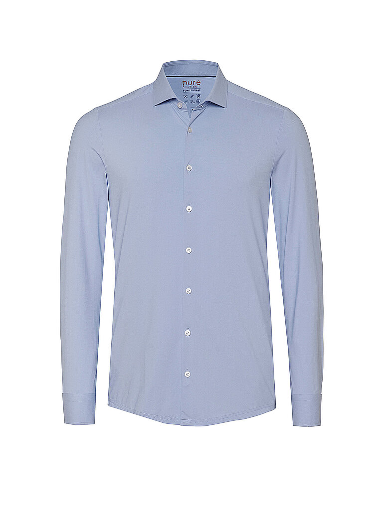 PURE Jerseyhemd Slim Fit  hellblau | 40