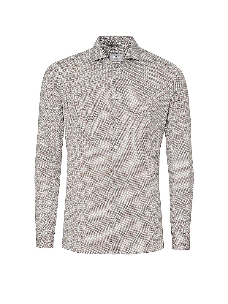 PURE Hemd Slim Fit  hellbraun | 39