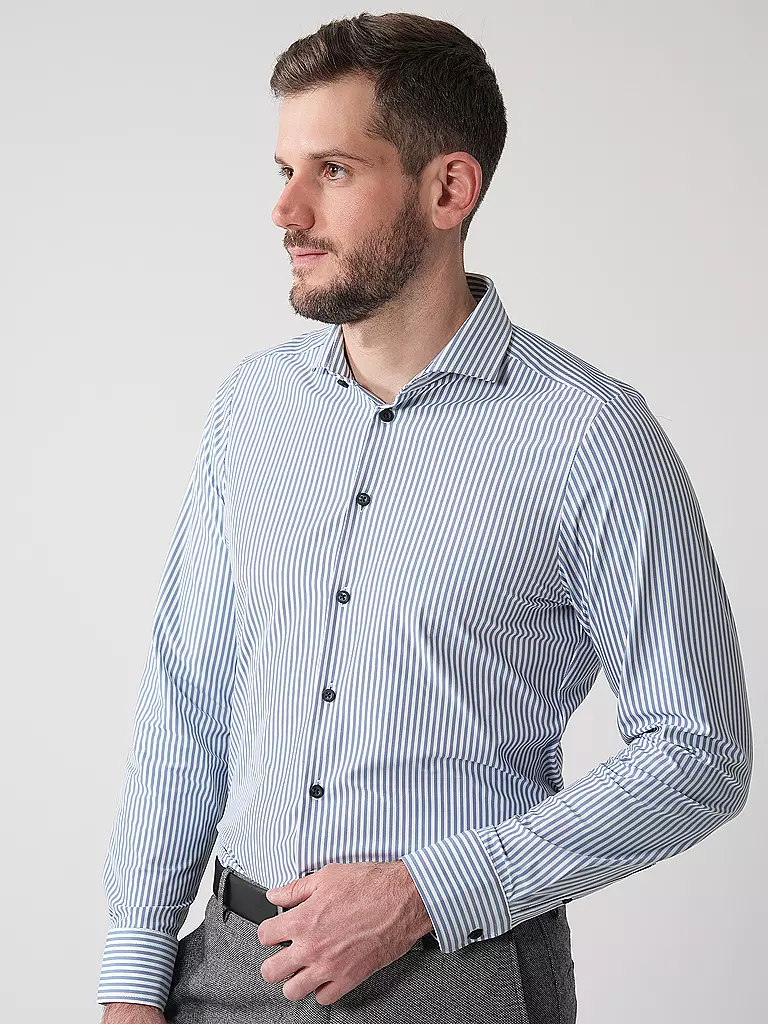PURE | Business Hemd Slim Fit | blau