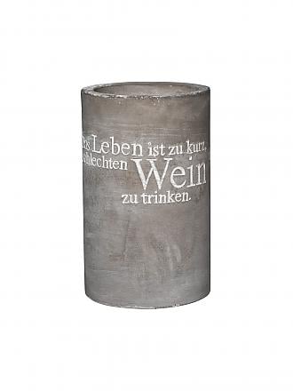 RAEDER | Flaschenkühler aus Beton 21cm "Das Leben ist zu kurz..."