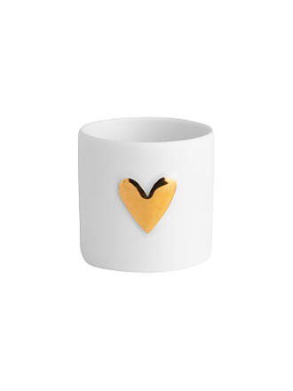 RAEDER | Lichterset Herz 2-er 4,5cm (Weiss/Gold)