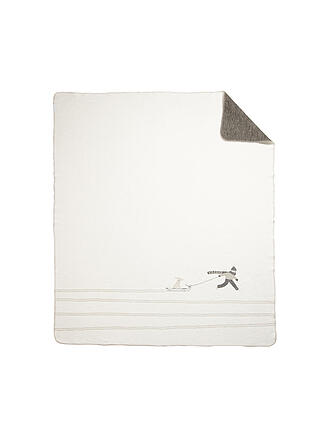 RAEDER | Weihnachts Wohndecke 150x200cm Hundeschlitten 