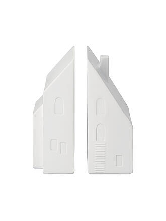RAEDER | Buchstütze Doppelhaushälften 10,5x14cm 2 Stk. Weiss