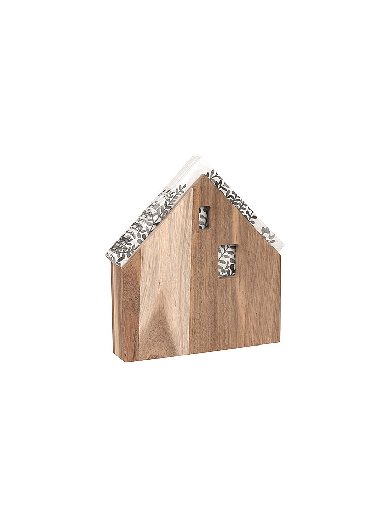 Holz-Serviettenhaus gross 22x21,5cm braun baby