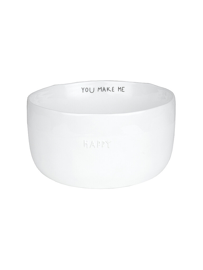 DINING Breakfast Schale You make me happy 13,5cm weiss baby