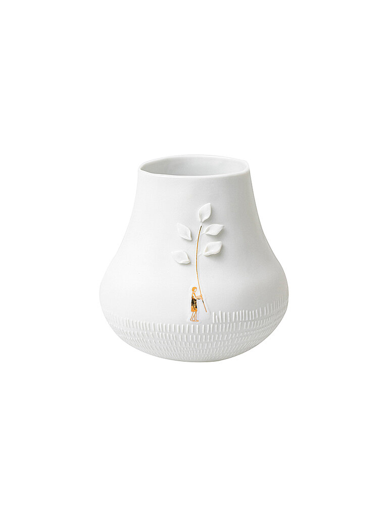 RAEDER Vase DANKBAR 11x11cm Weiss weiss baby