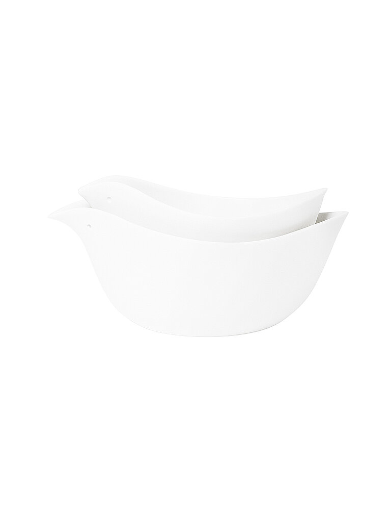 Schale 2er Set 21x12x7cm SCHALENTIERE Weiss weiss baby