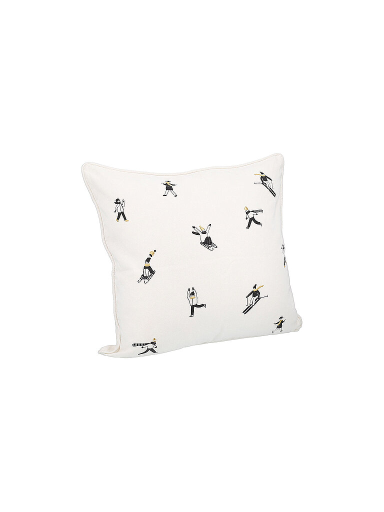 Weihnachts Kissen 50x50cm Schneetag weiss baby