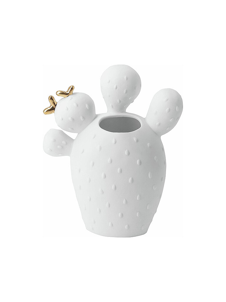 Vase 12,5X6X15cm Feigenkaktus weiss baby