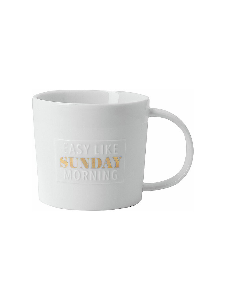 RAEDER Tasse - Poesietasse 320ml Sunday Morning weiss baby