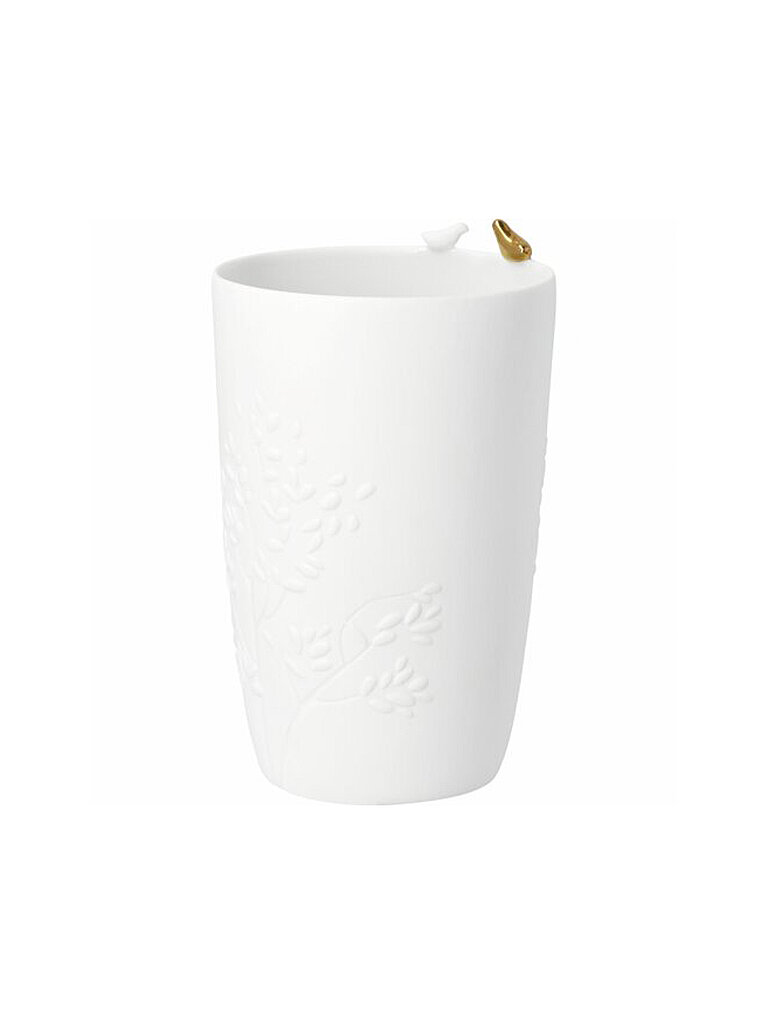RAEDER Vase GOLDVOGEL GROSS 18,6cm  weiss