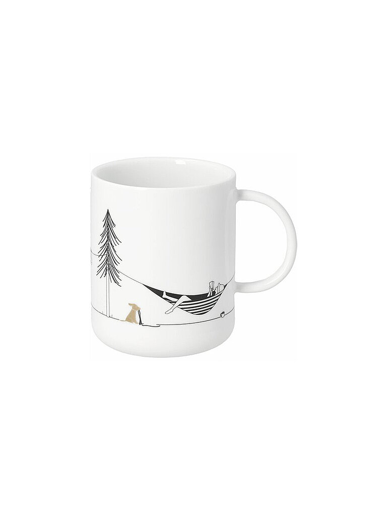 Geschenktasse CAMPING 8cm weiss baby