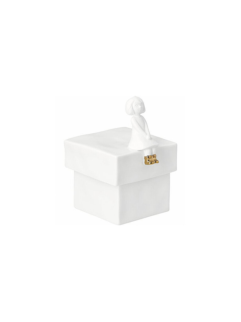 Dose MÄDCHEN 9,5x8x12cm weiss baby