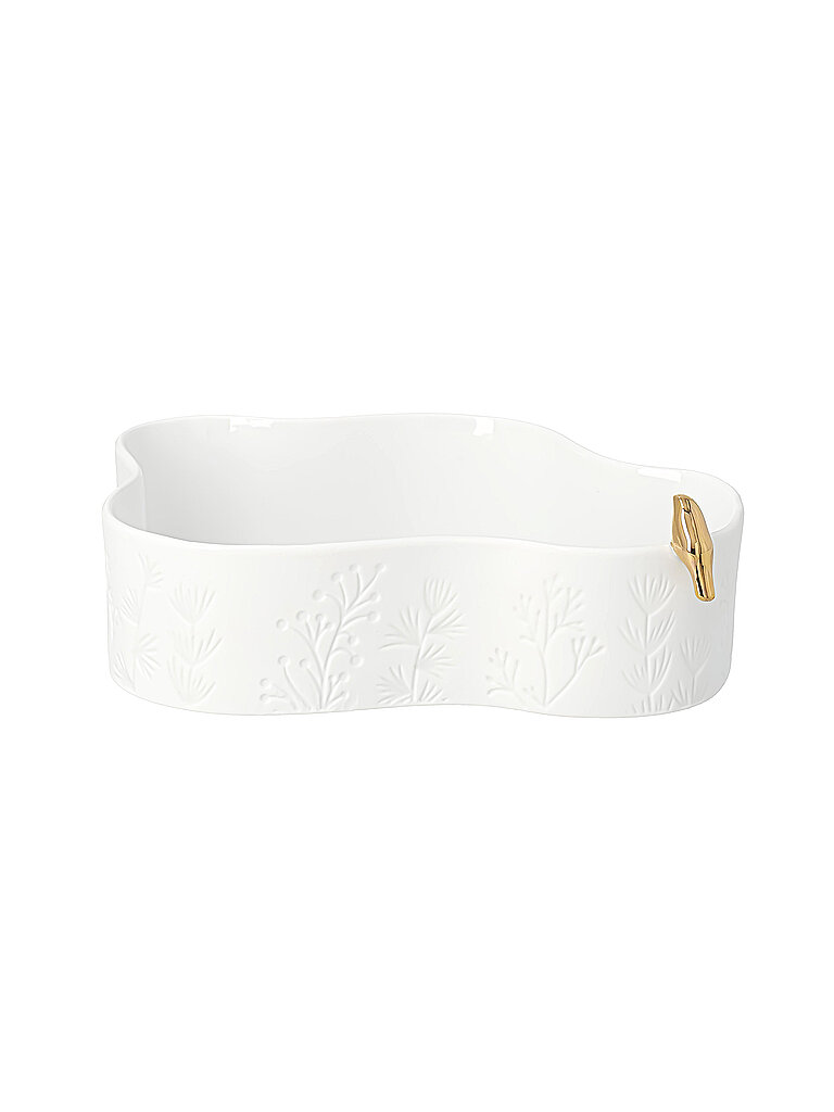 RAEDER Weihnachtsschale GOLDVOGEL 20,3x15,8cm Weiss weiss
