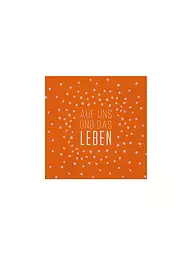 RAEDER | Cocktail Servietten 25x25cm AUF UNS UND DAS LEBEN | Rot