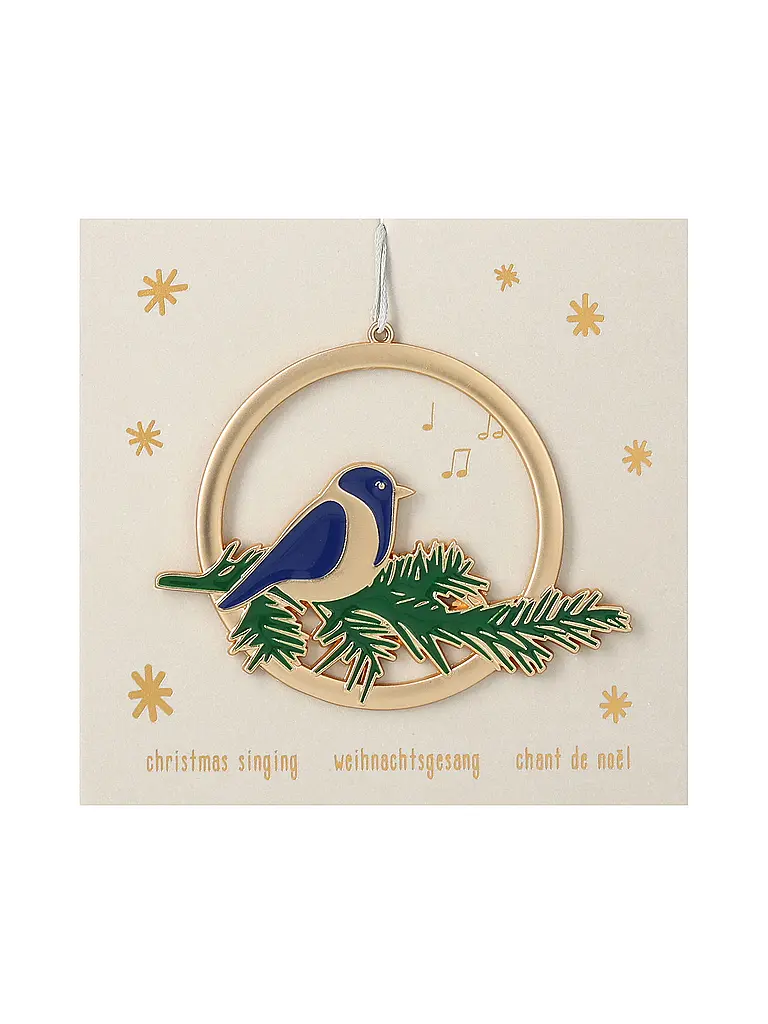 RAEDER | Festtagsornament 8,5cm Weihnachts Gesang | Gold