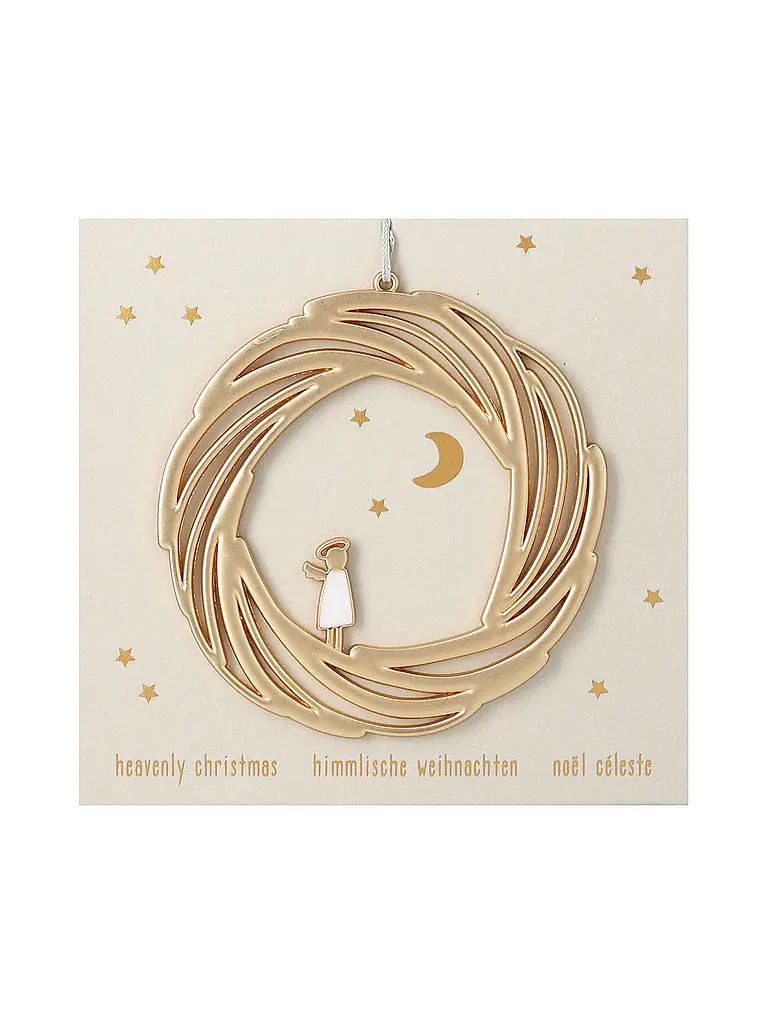RAEDER | Festtagsornament 8cm Himmlische Weihnachten  | Gold