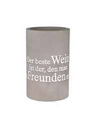 RAEDER | Flaschenkühler aus Beton 21cm "Das Leben ist zu kurz..." | grau