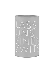 RAEDER | Flaschenkühler aus Beton 21cm "Das Leben ist zu kurz..." | grau